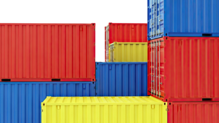 Stack of colorful shipping containers
