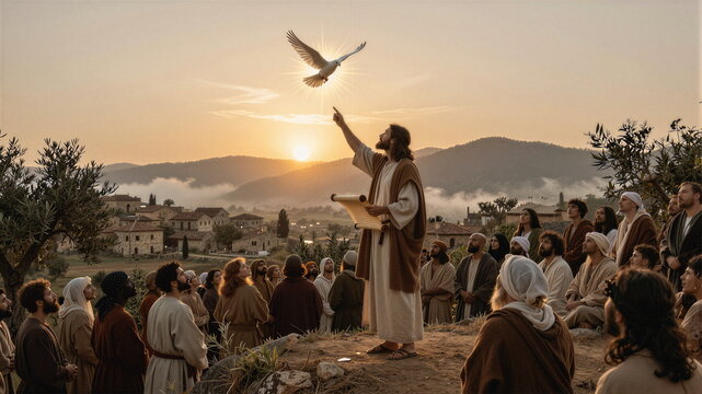 Biblical stories. Genre scenes from the Bible. Famous events from Christian history.