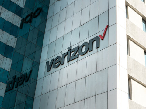 View of Verizon head office in Hyderabad, India - August 13, 2025.
