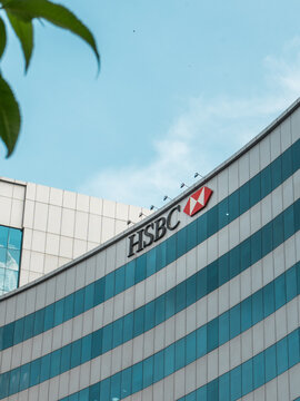 View of HSBC Bank head office in Hyderabad, India - August 13, 2025.