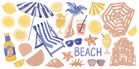 A vibrant summer collection featuring beach essentials and citrus motifs © Dipa