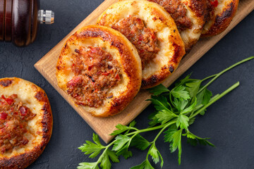 Small lahmacun, delicious  Turkish food 