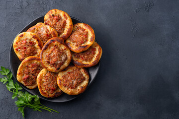 Small lahmacun, delicious  Turkish food 