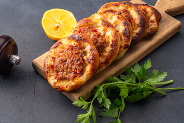 Small lahmacun, delicious  Turkish food 