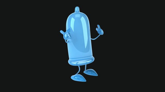 Fun 3D cartoon condom (with alpha channel)