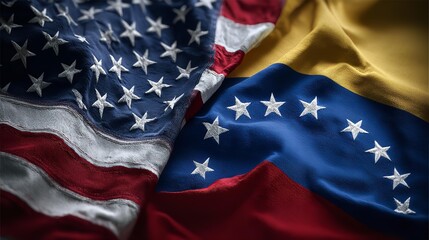 flag of america and venezuela