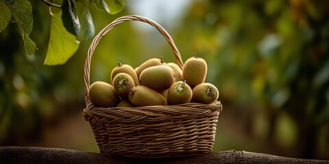 A close up of ripe kiwi fruit