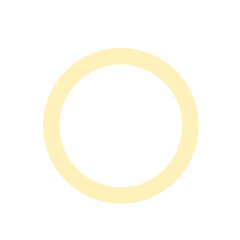 Fototapeta premium Minimalist golden yellow circular ring illustration on a crisp white background, embodying simplicity and abstract geometric perfection for various design applications