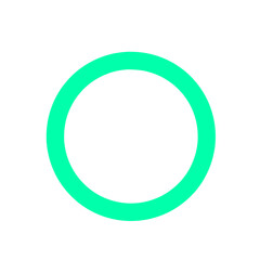 Fototapeta premium A vibrant cyan circle on a white background, a simple yet striking graphic element