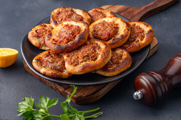 Small lahmacun, delicious  Turkish food 