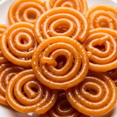 Fototapeta premium Delicious Indian jalebi dessert in syrup