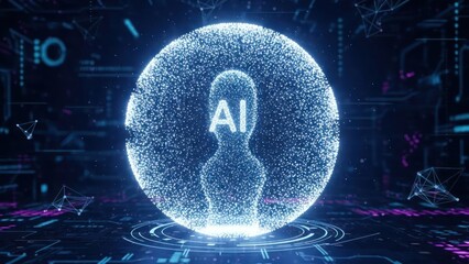 Artificial intelligence conceptual visualization highlighting neural network processing and