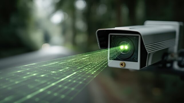 A close-up view of a LiDAR sensor on a self-driving car showcasing advanced technology. - Powered by Adobe