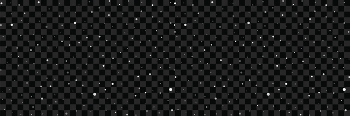 Falling snow overlay with transparent background realistic winter weather effect for holiday designs and seasonal graphics EPS Vector