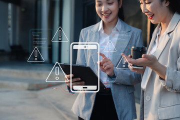 Cyber security, login, data protection concept Fingerprint scanning and authentication.