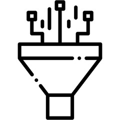 Web Filter Funnel and User Interface Icon
