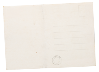 vintage postal envelope grunge paper design png isolated on transparent background