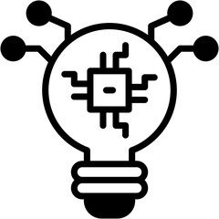 Innovation Light Bulb and Technology Idea Icon