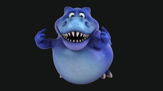 Fun 3D cartoon dino (with alpha channel)