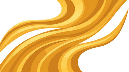 Flowing golden strands against white
