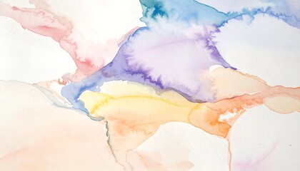 Soft watercolor abstraction featuring gentle hues blending harmoniously together