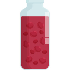 Jar of Red Berries in Juice