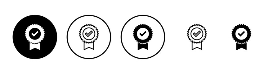 Approved icon vector. Certified Medal Icon