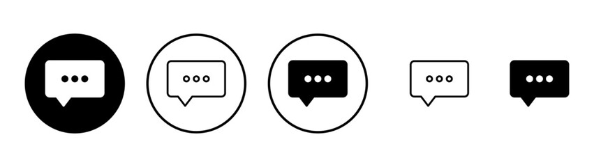 Naklejka premium Chat icon vector. speech bubble sign and symbol. comment icon. message