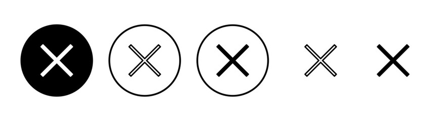 Obraz premium Close icon vector. Delete sign and symbol. cross sign