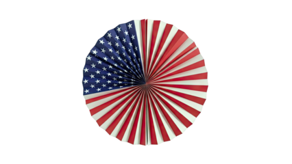 American Flag Fan Decoration