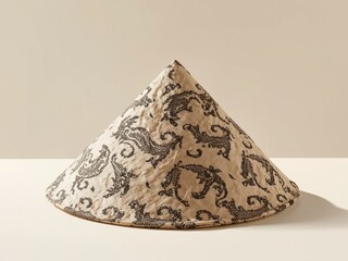 Intricate patterned cone shaped hat