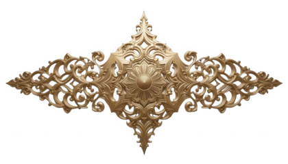 Elegant gold ornamental design on black background