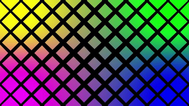 Vibrant Multicolor Rainbow Gradient Abstract Pattern on Black Background for Futuristic, Neon and Pride Digital Design, Creative Projects, Web Graphics, Posters, Banners