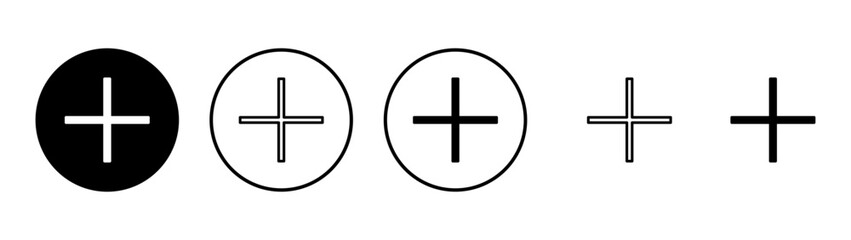 Obraz premium Plus icon vector. Add plus sign and symbol