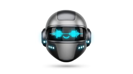 Futuristic Cyborg Helmet With Transparent Signal Waveform and Teal Gradient High Tech 3d Render.jpg