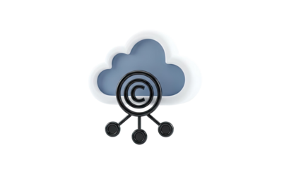 Cloud Copyright and Sharing Icon