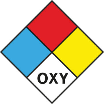 NFPA 704 Diamond Oxygen Symbol