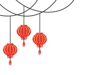 Chinese New Year Lantern Illustration
