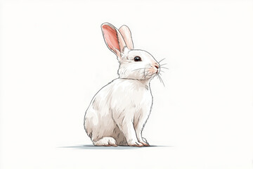 Obraz premium Detailed sketch of a rabbit