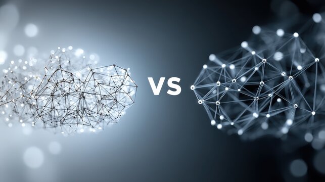 Comparison of centralized and decentralized systems in a clean infographic format.