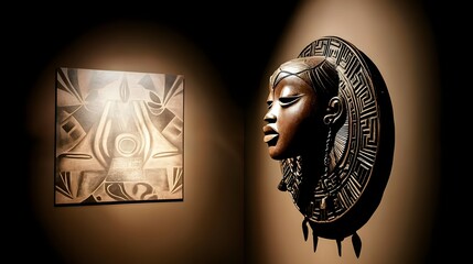 African mask, black history month.