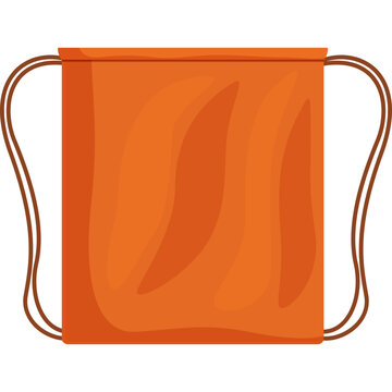 Orange drawstring backpack