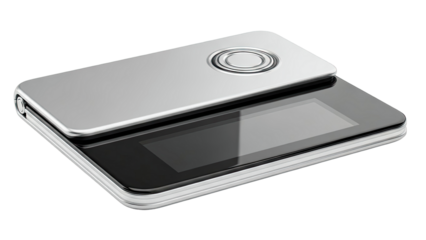 Modern Digital Scale with Touchscreen and Circular Button