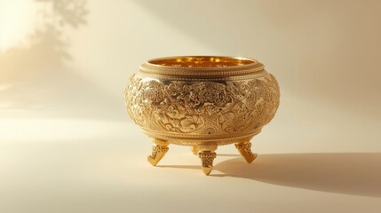 Intricate brass incense burner