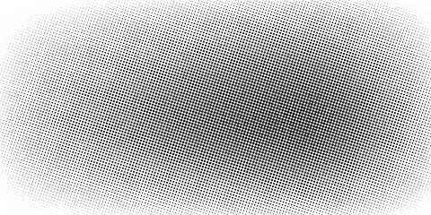 Monochrome dot pattern background creating depth and dynamic visual flow.