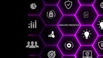 Online presence concept. Digital channels and platforms connecting the audience via websites, social media accounts and online directories. Increase brand awareness, attract customers and engagement.