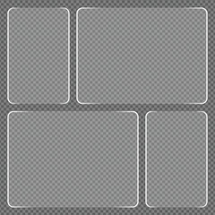 Set of Five Blank Playing Cards Template Design