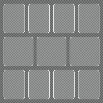 Set of blank playing cards template design layout