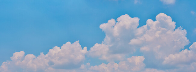 clouds white soft in the vast blue sky