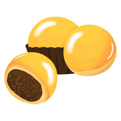 Nastar pineapple cookies hand drawn illustration